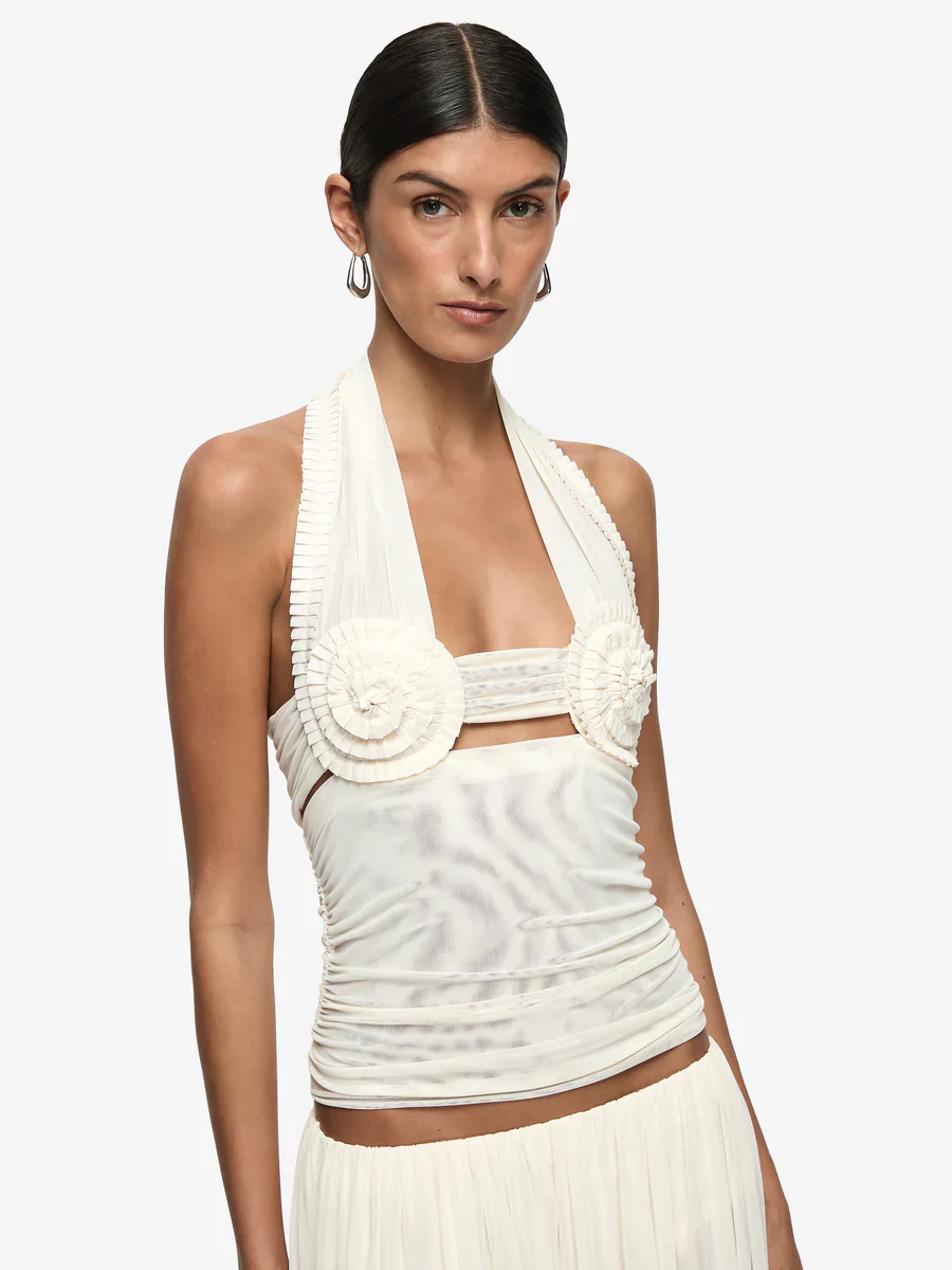 BEC + BRIDGE - DANTE SPIRAL HALTER TOP (BUTTERCREAM) PRE-ORDER - Image 6