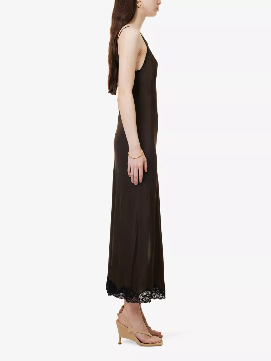 BEC + BRIDGE - DEJA VOUS SLIP DRESS (CHOCOLATE / BLACK)  FINAL SALE - Image 3