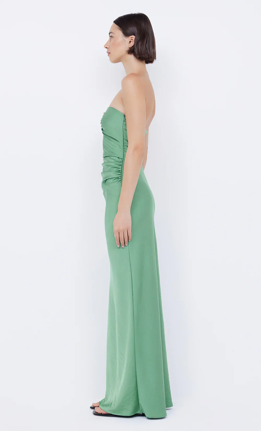 BEC + BRIDGE - EMILIA STRAPLESS DRESS (GREEN APPLE) - Image 3