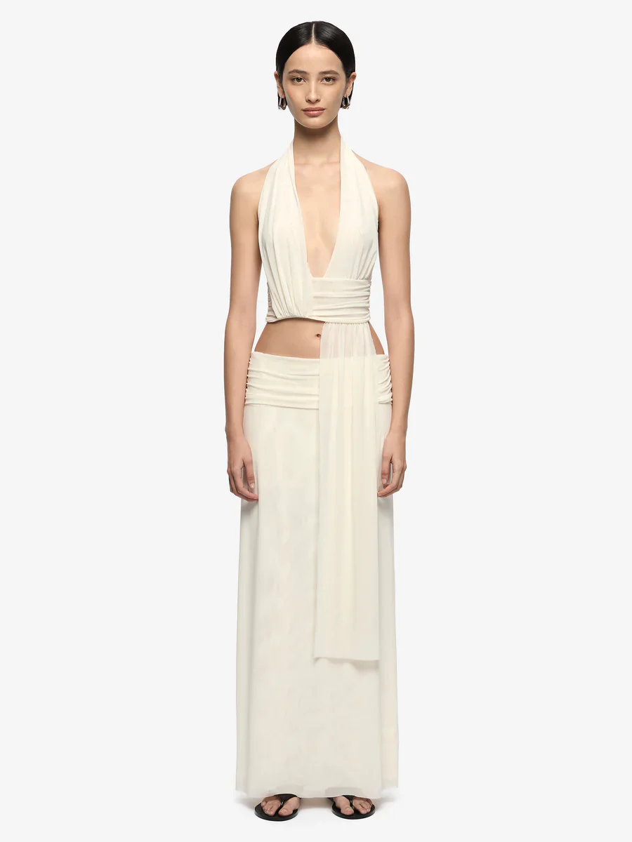 BEC + BRIDGE - EVA DRAPED TOP (SNOW)