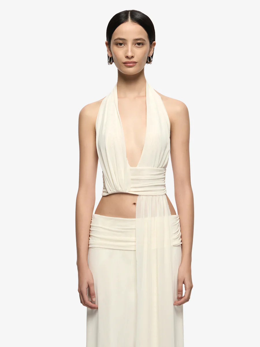 BEC + BRIDGE - EVA DRAPED TOP (SNOW) - Image 6