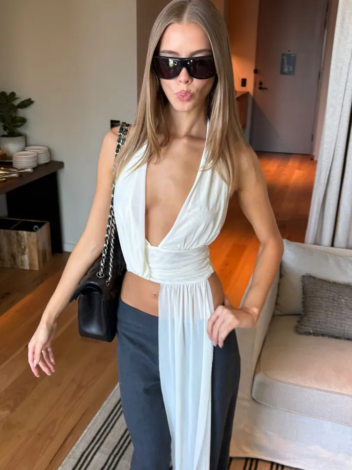 BEC + BRIDGE - EVA DRAPED TOP (SNOW) - Image 8