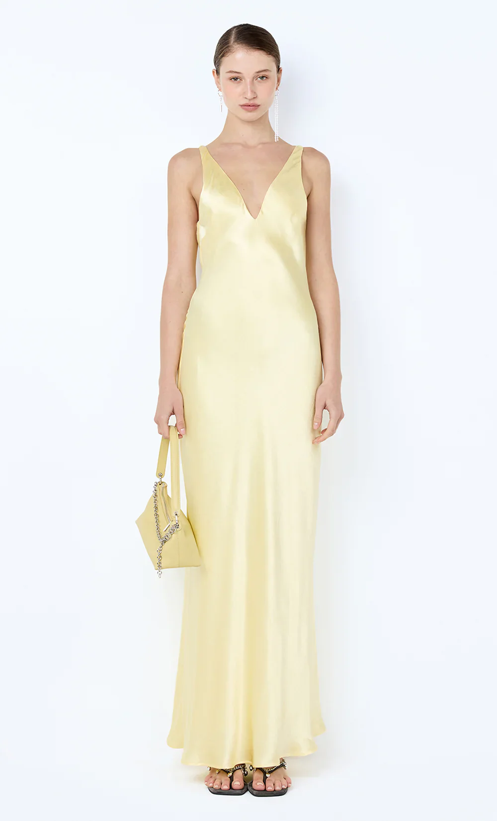 BEC + BRIDGE - FLORENCE V NECK MAXI DRESS (CITRON)