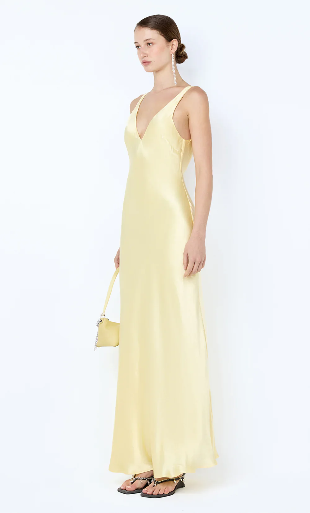 BEC + BRIDGE - FLORENCE V NECK MAXI DRESS (CITRON) - Image 3