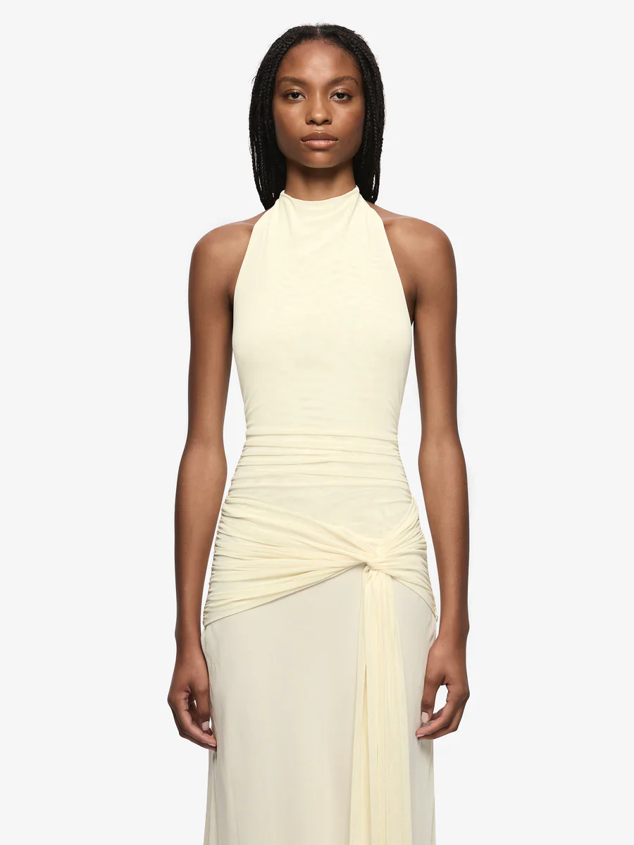 BEC + BRIDGE - JASMIN HALTER DRESS (LEMON SORBET) - Image 3