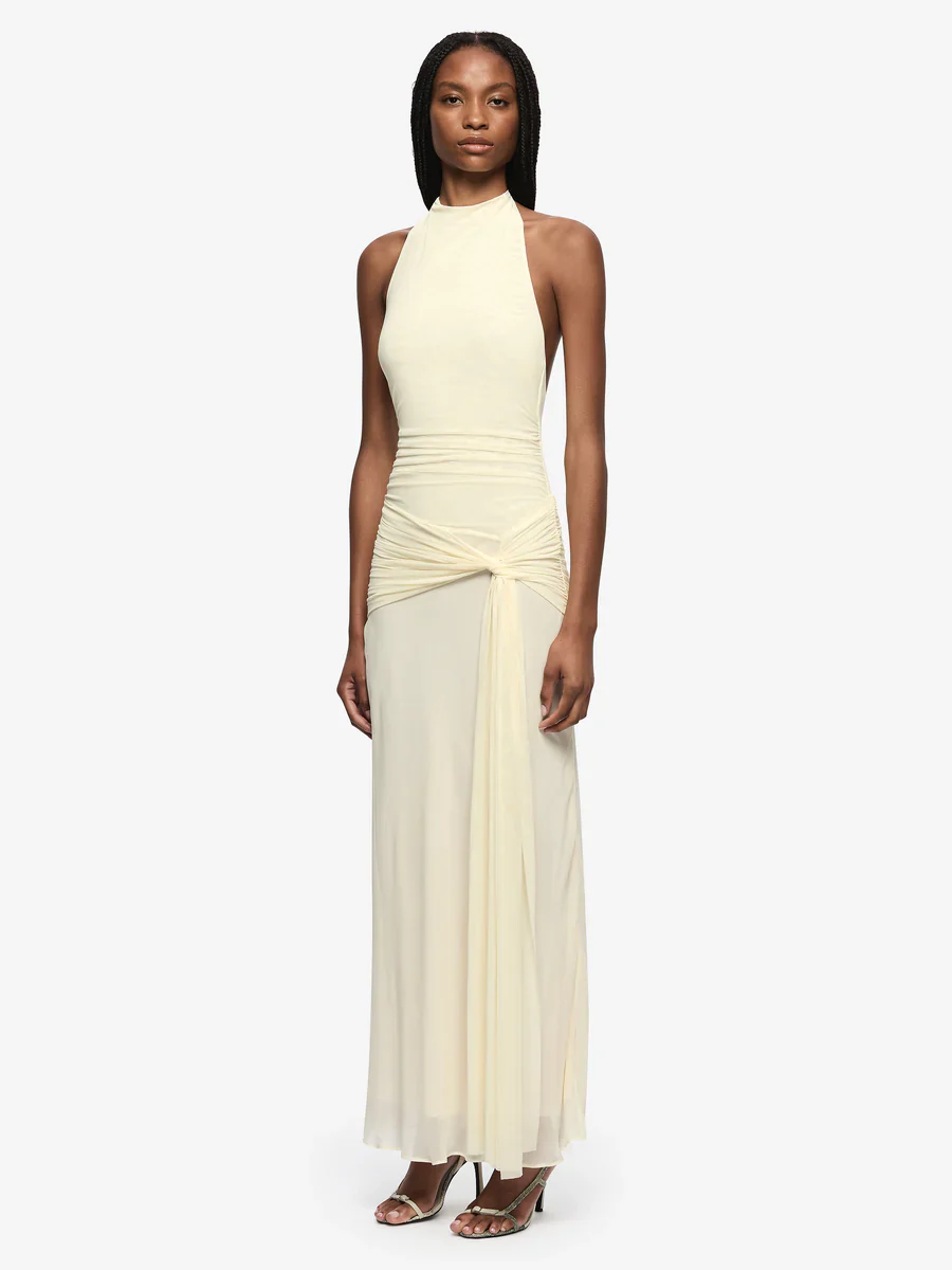BEC + BRIDGE - JASMIN HALTER DRESS (LEMON SORBET) - Image 5