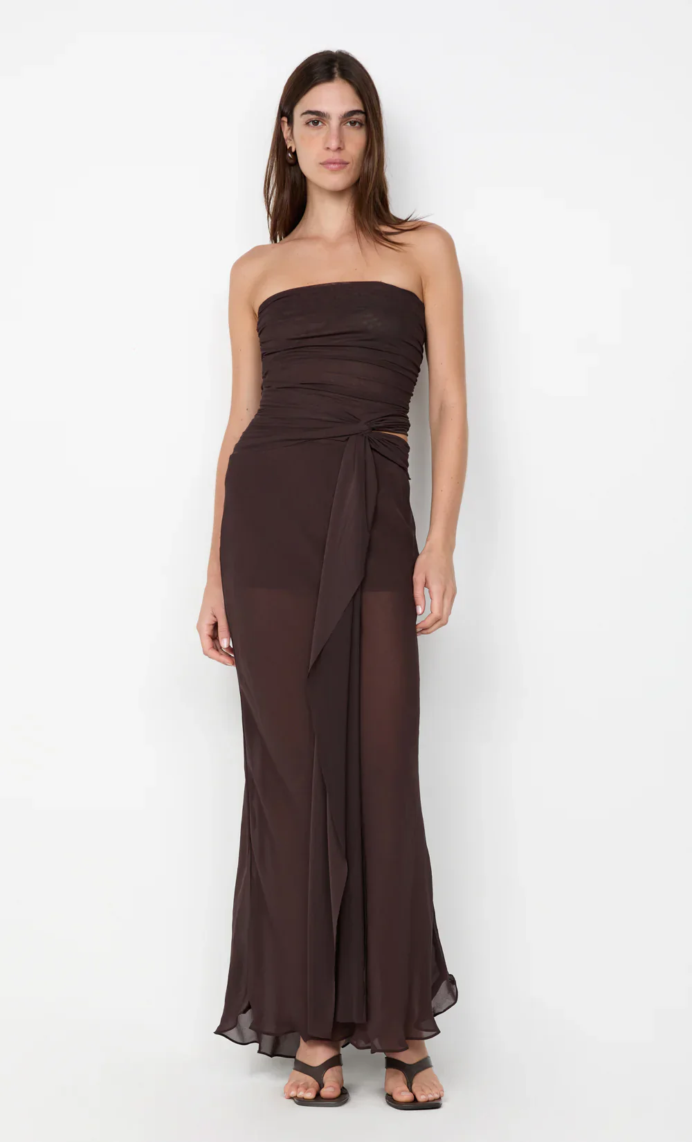 BEC + BRIDGE - JEHNAYA STRAPLESS MAXI DRESS (DARK CHOCOLATE)