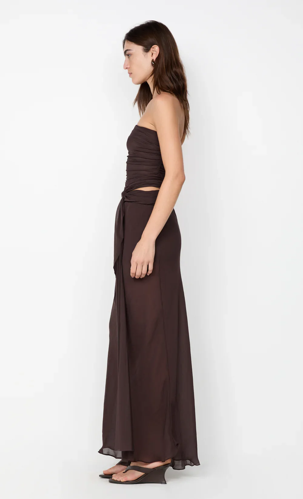 BEC + BRIDGE - JEHNAYA STRAPLESS MAXI DRESS (DARK CHOCOLATE) - Image 4