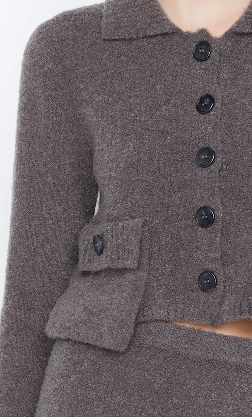 BEC + BRIDGE - JOSIE CROP CARDIGAN (CHARCOAL) - Image 5