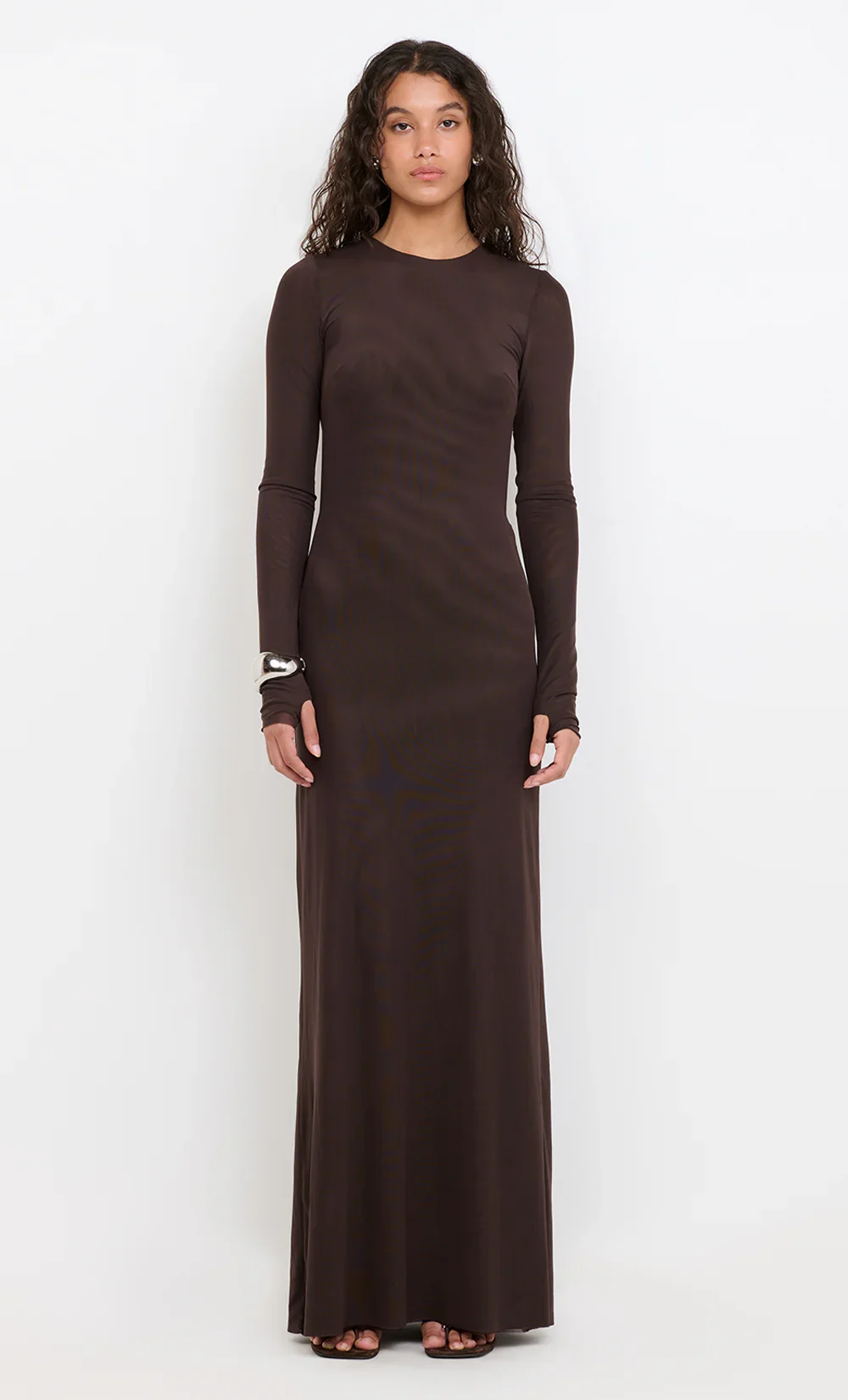 BEC + BRIDGE - JUNIPER LONG SLEEVE MAXI DRESS (DARK CHOCOLATE) - Image 2