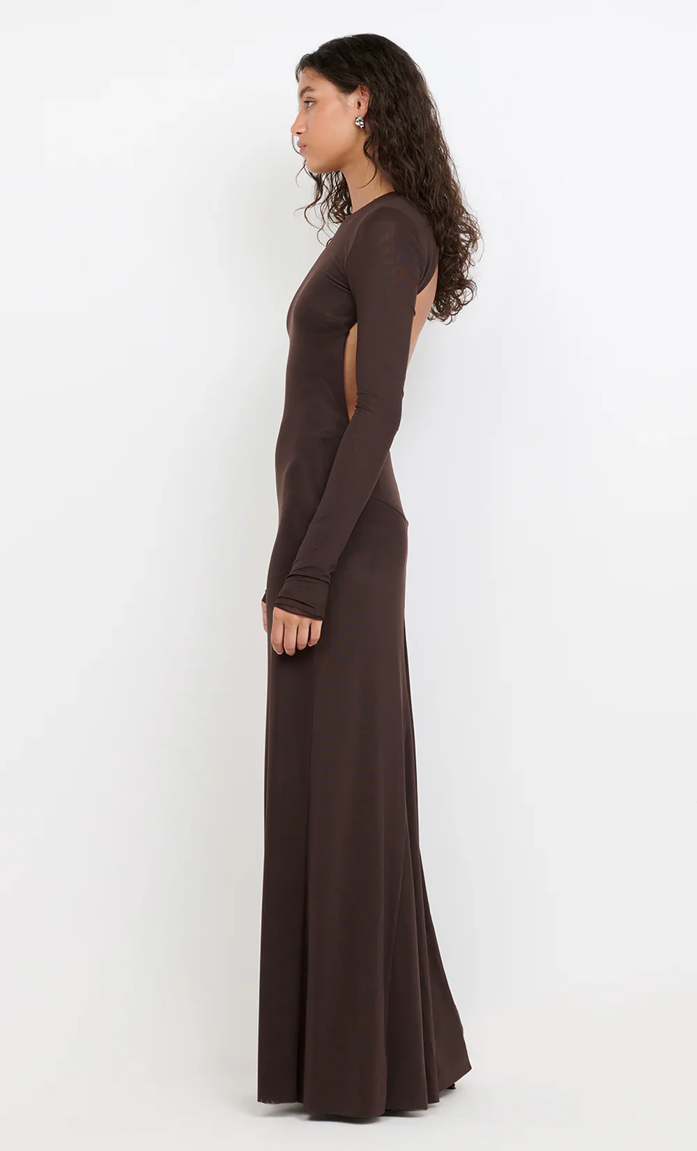 BEC + BRIDGE - JUNIPER LONG SLEEVE MAXI DRESS (DARK CHOCOLATE) - Image 4