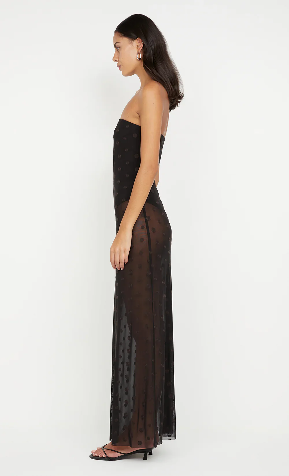 BEC + BRIDGE - KARLA STRAPLESS MAXI DRESS (BLACK / CHOC SPOT) - Image 5