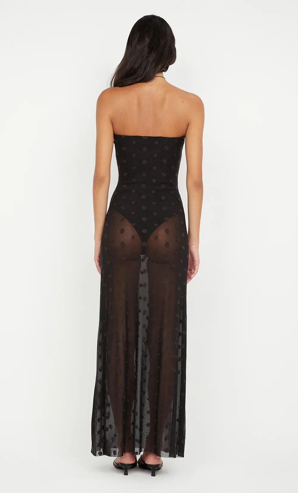 BEC + BRIDGE - KARLA STRAPLESS MAXI DRESS (BLACK / CHOC SPOT) - Image 6