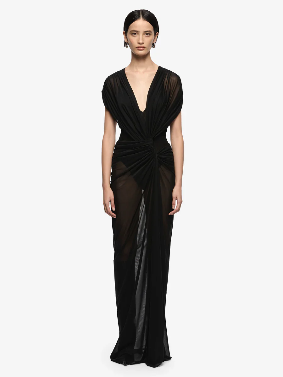 BEC + BRIDGE - LEIA DRAPE MAXI DRESS (BLACK)