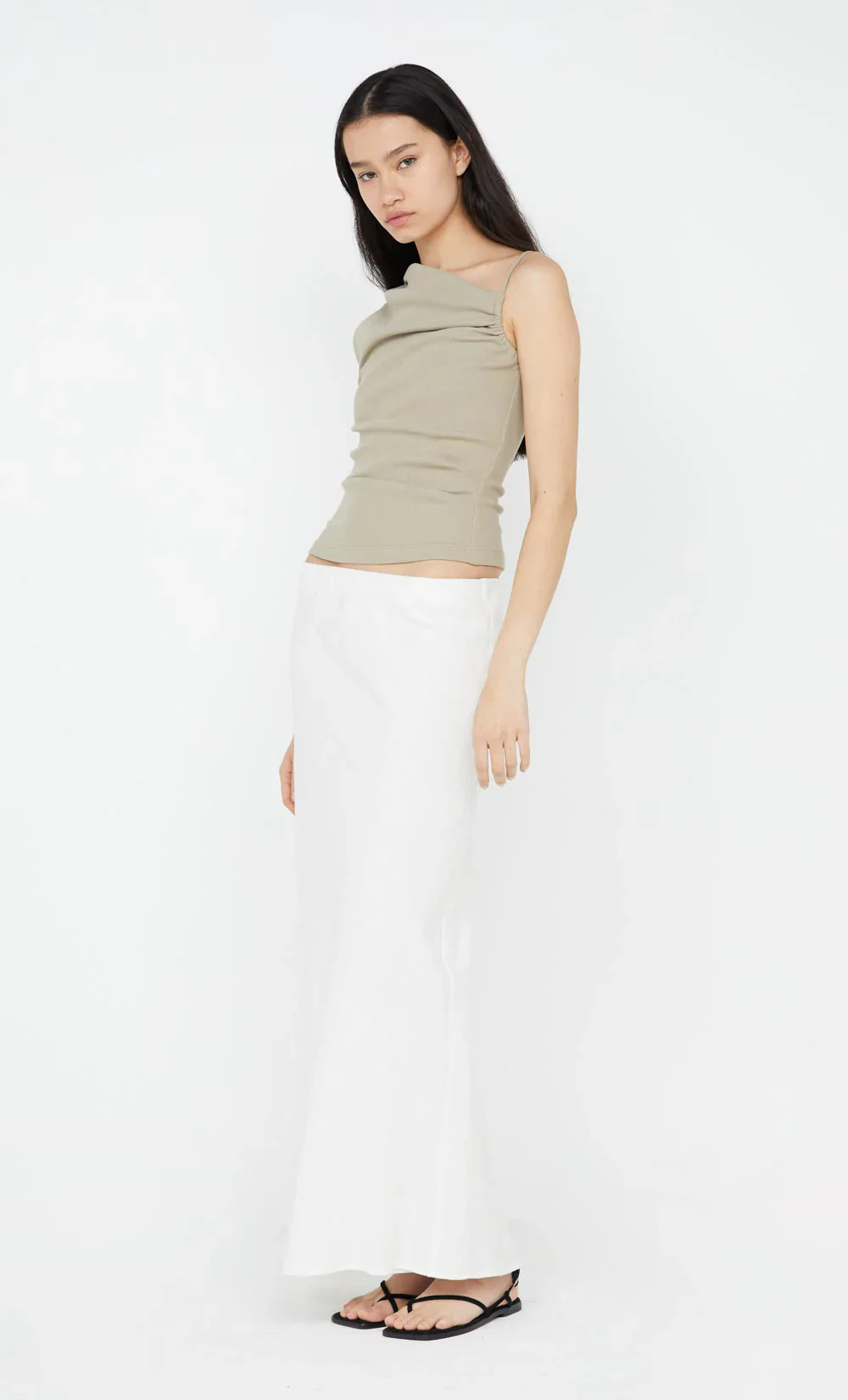 BEC + BRIDGE - LEILA ASYM TANK (TAUPE) - Image 3
