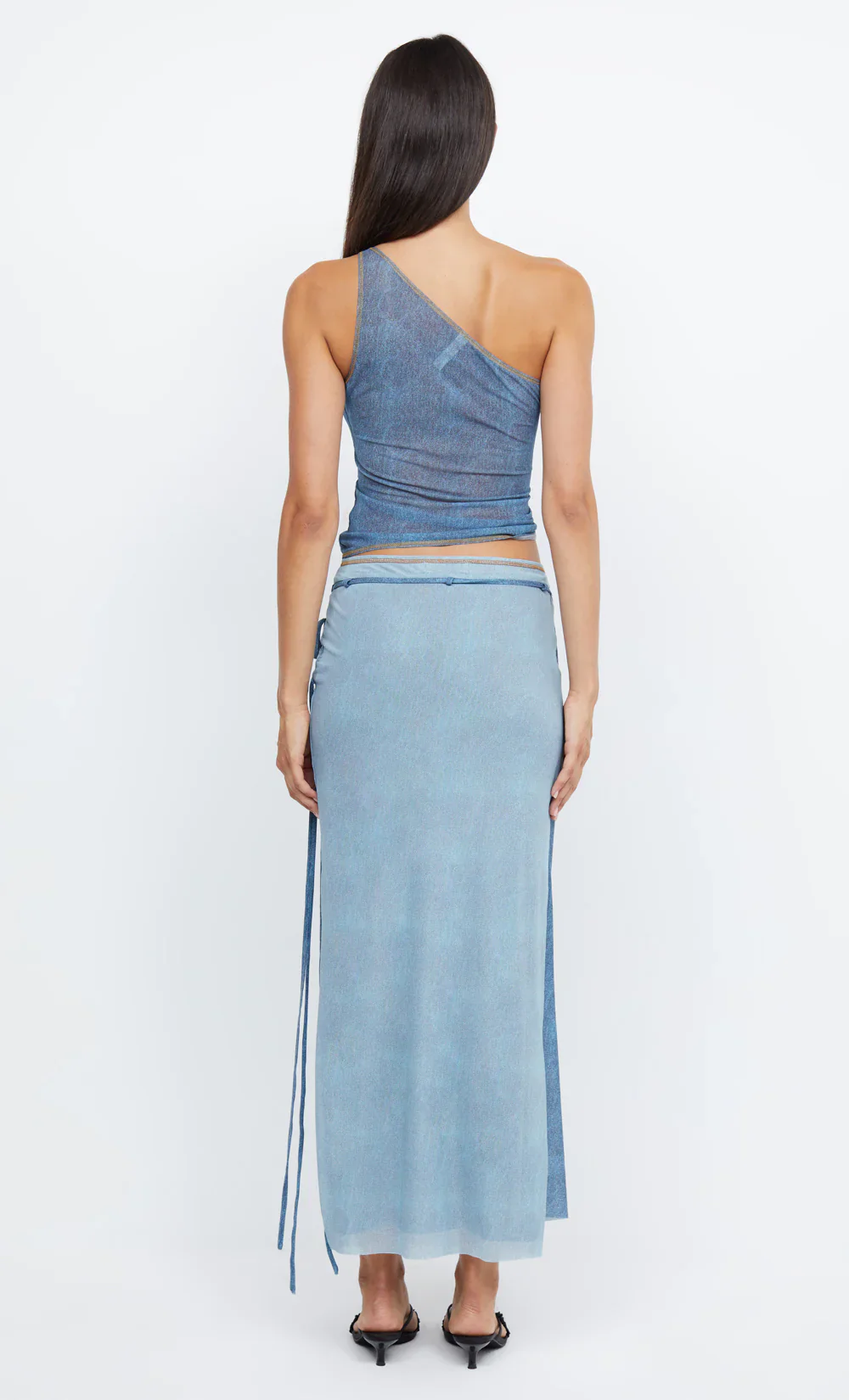 BEC + BRIDGE - NOLA ASYMMETRIC TOP (SPLICED DENIM) - Image 4