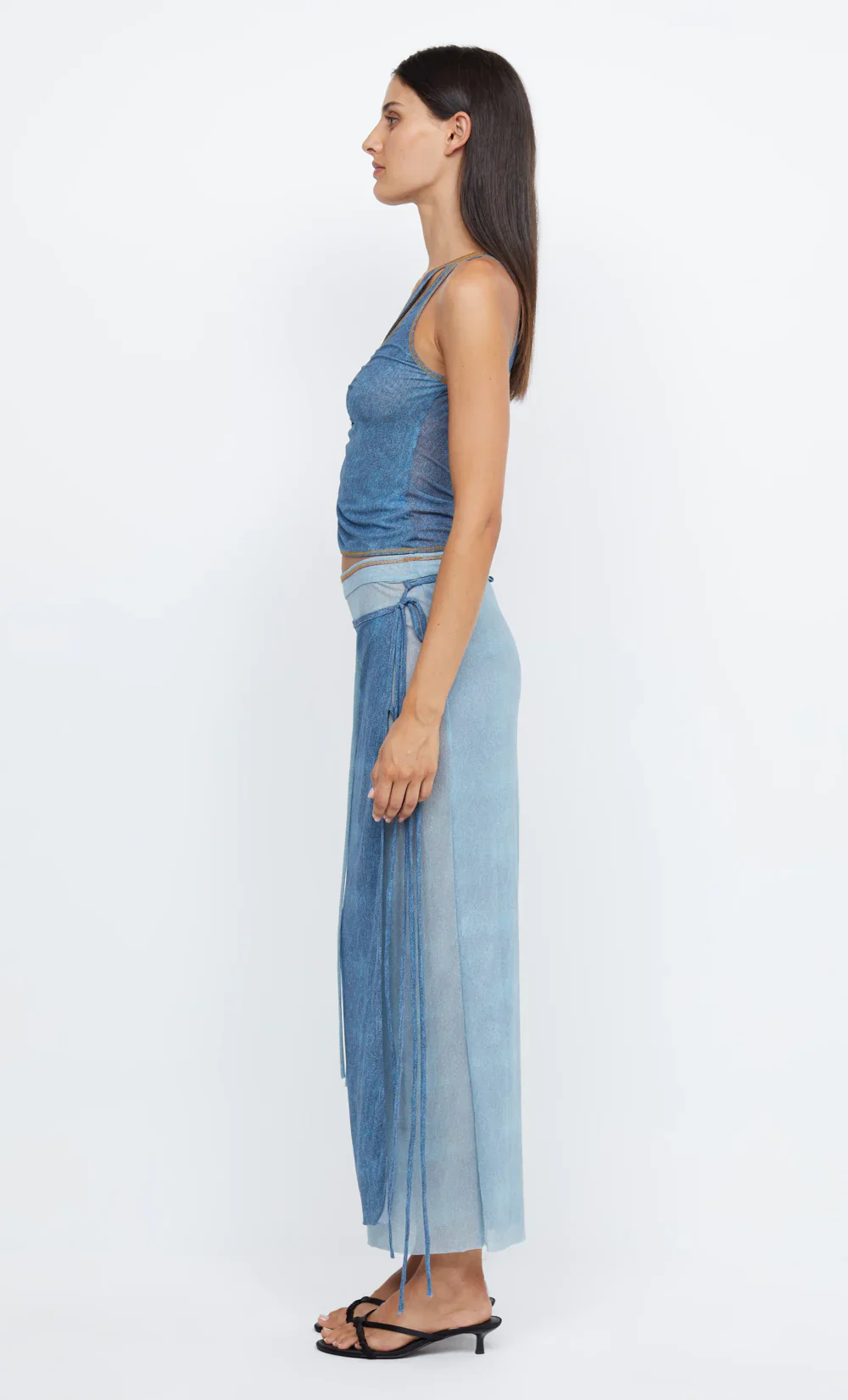 BEC + BRIDGE - NOLA ASYMMETRIC TOP (SPLICED DENIM) - Image 5