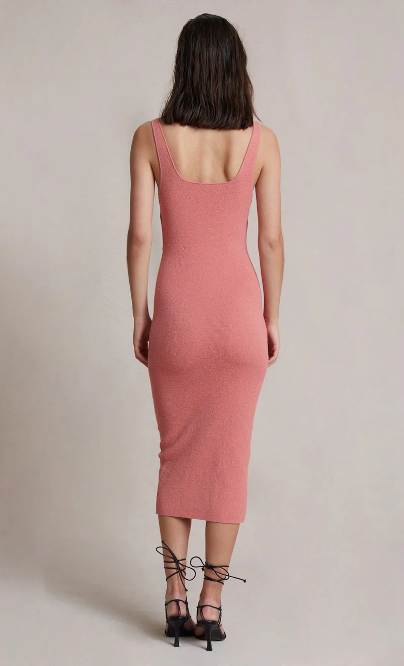 BEC & BRIDGE - Oasis Knit Twist Midi Dress (Salmon) - Image 3