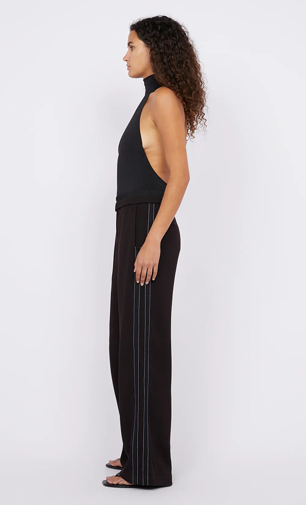 BEC + BRIDGE - ONYX STRIPE PANT (AUBERGINE / BLACK) - Image 4