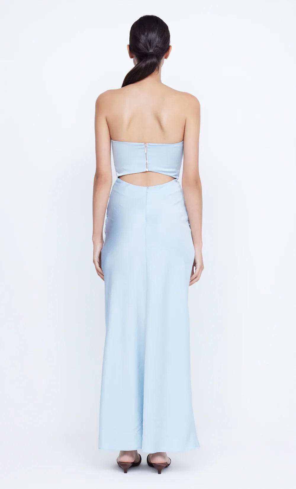 BEC + BRIDGE - ROCHELLE TWIST STRAPLESS DRESS (Dolphin Blue) - Image 2