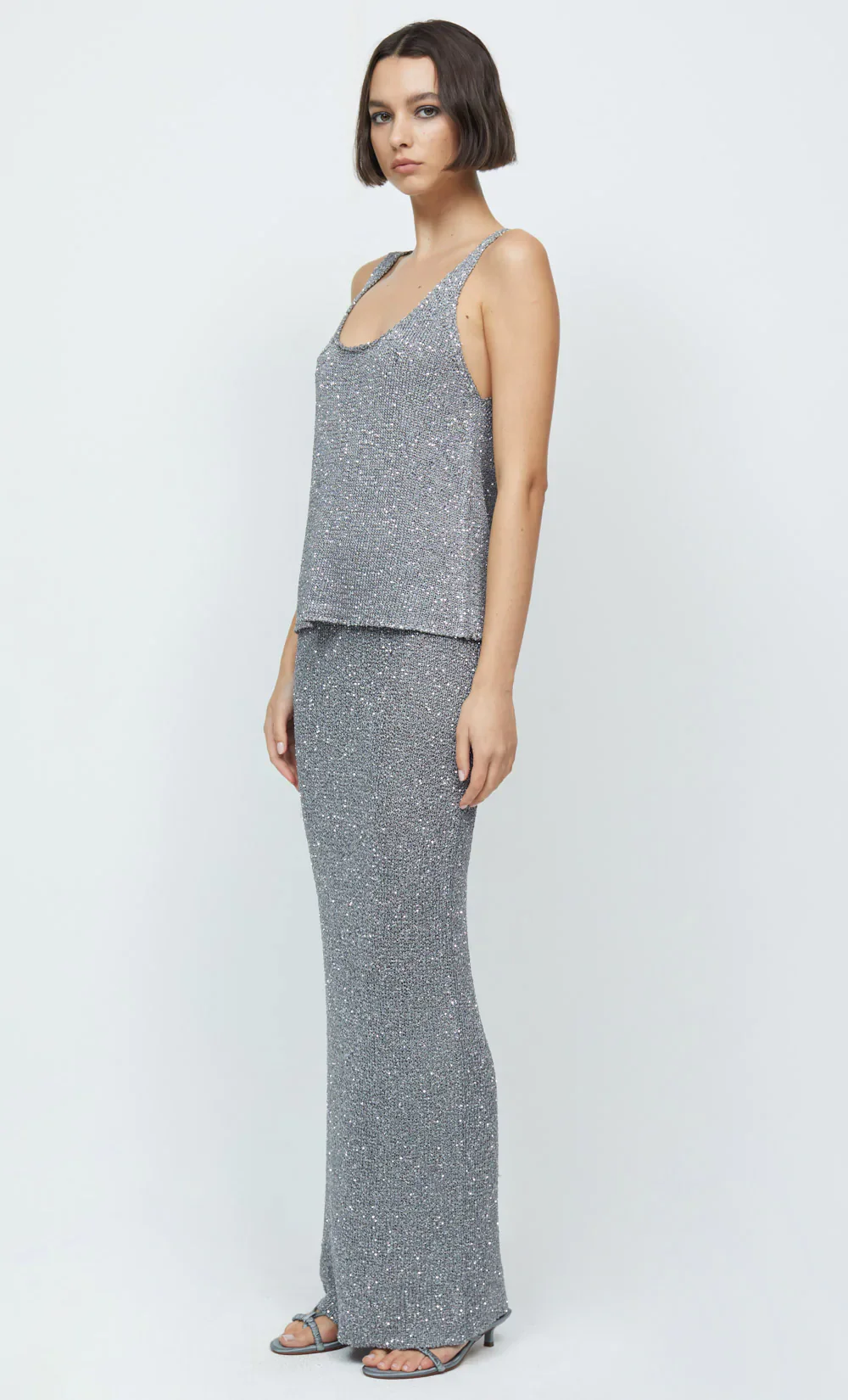 BEC + BRIDGE - SADIE SEQUIN KNIT TANK (Charcoal) - Image 3
