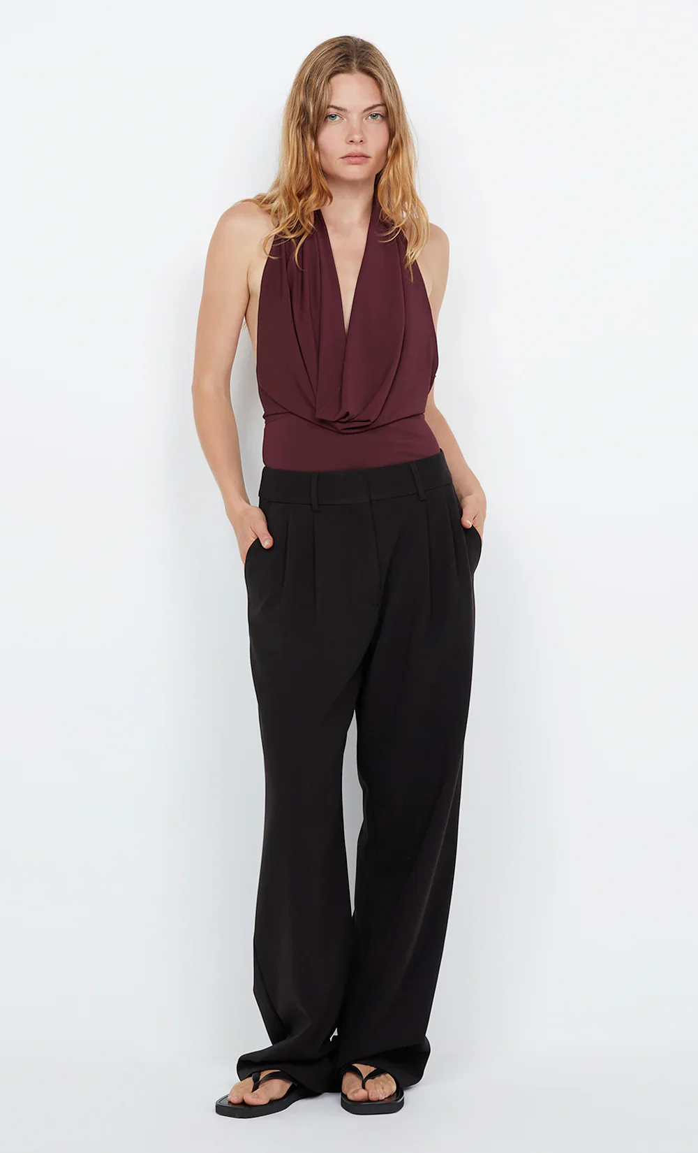 BEC + BRIDGE - SONNIE HALTER TOP (PLUM)