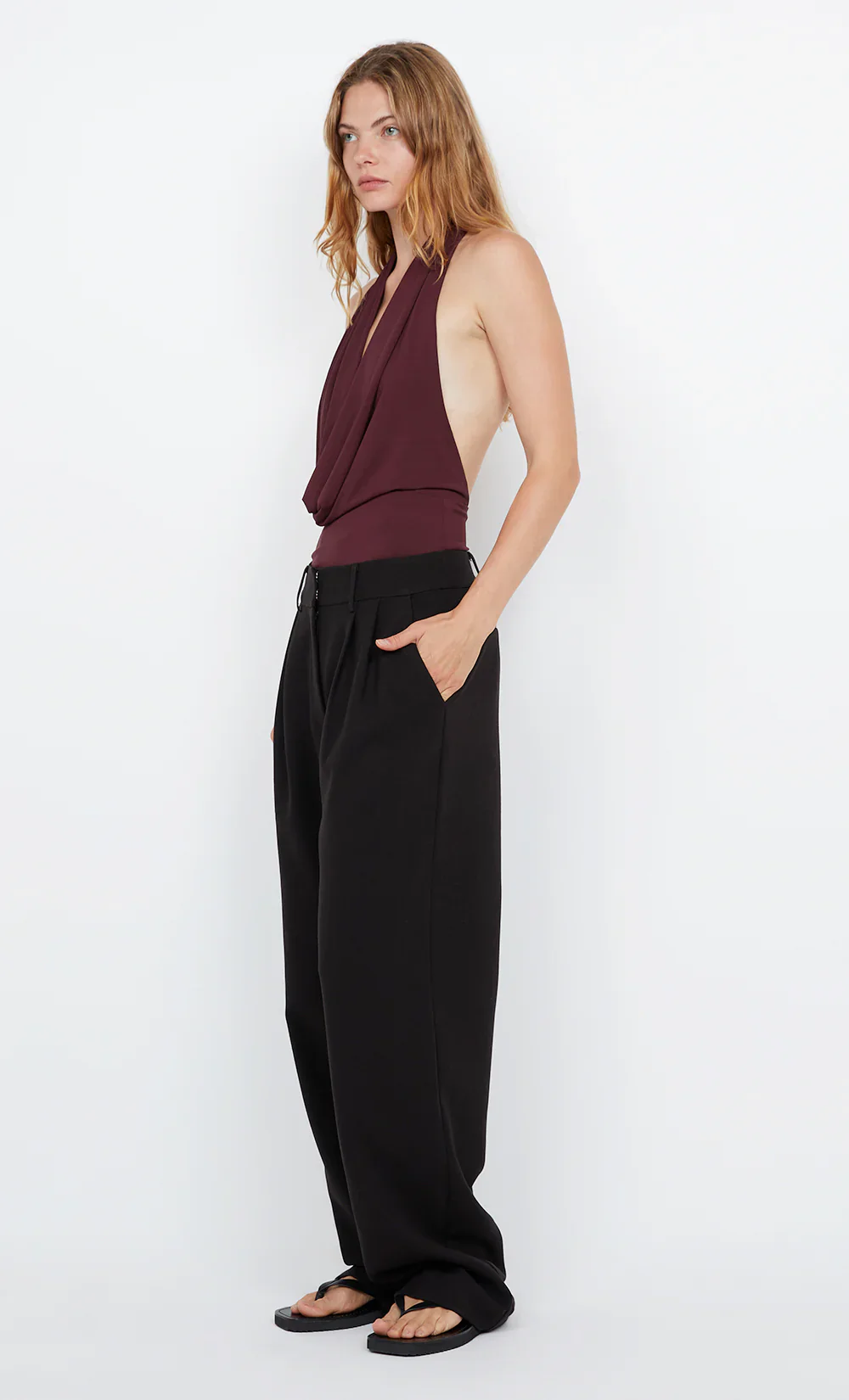 BEC + BRIDGE - SONNIE HALTER TOP (PLUM) - Image 3