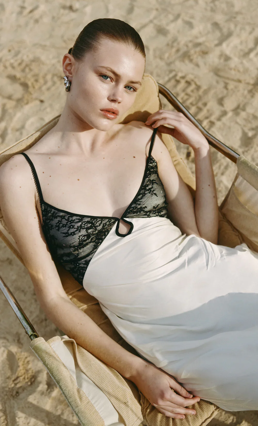 BEC + BRIDGE - TEREZA KEYHOLE DRESS (IVORY BLACK) - Image 3