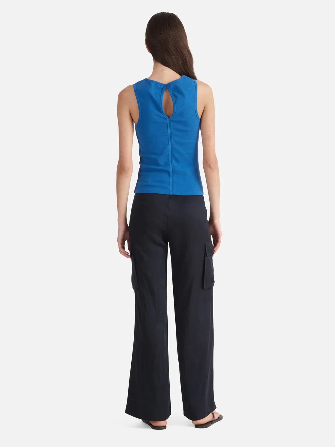 ENA PELLY BRONTE CUT OUT RIB TANK (DAZZLING BLUE) - Image 4