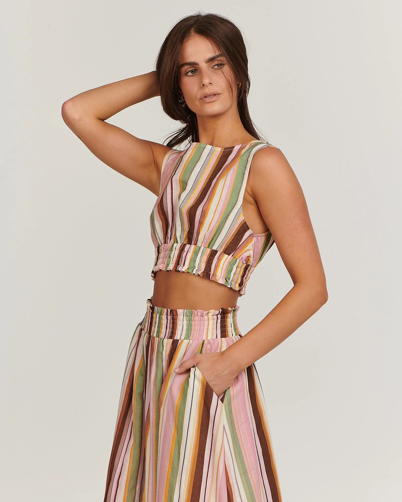 CHARLIE HOLIDAY - ADDY TOP (MULTI STRIPE) - Image 3