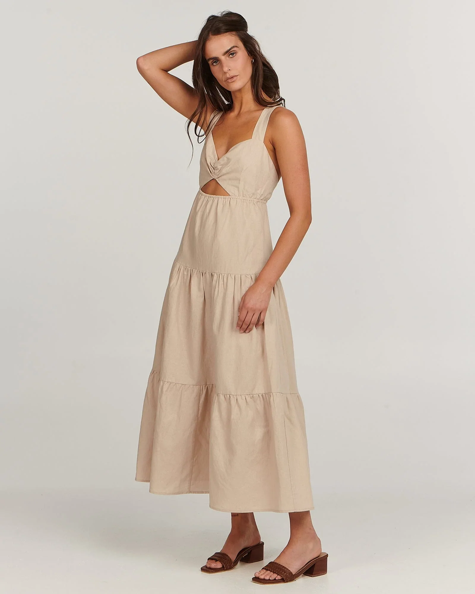 CHARLIE HOLIDAY - LILIAN MIDI DRESS (OAT) - Image 2