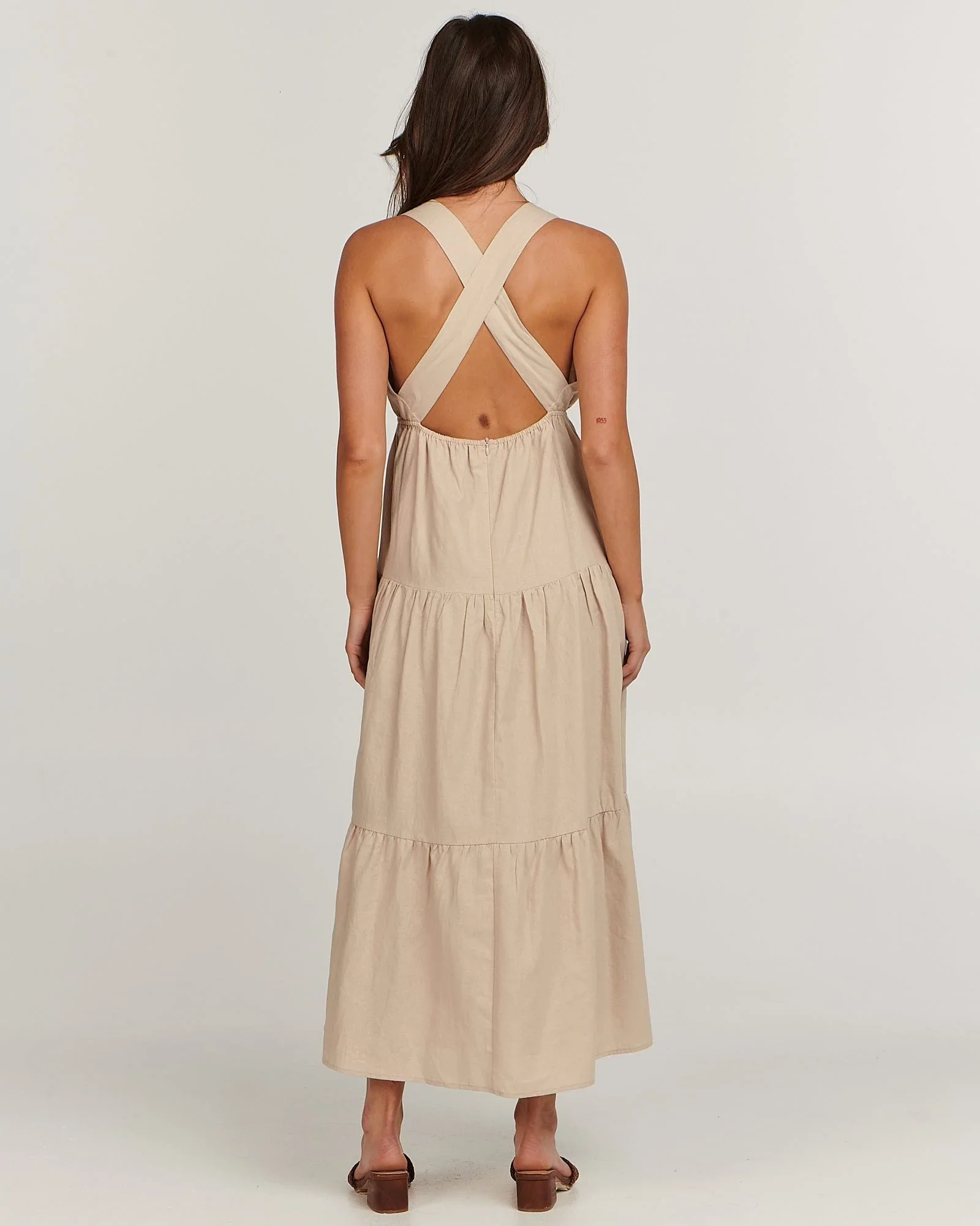 CHARLIE HOLIDAY - LILIAN MIDI DRESS (OAT) - Image 3