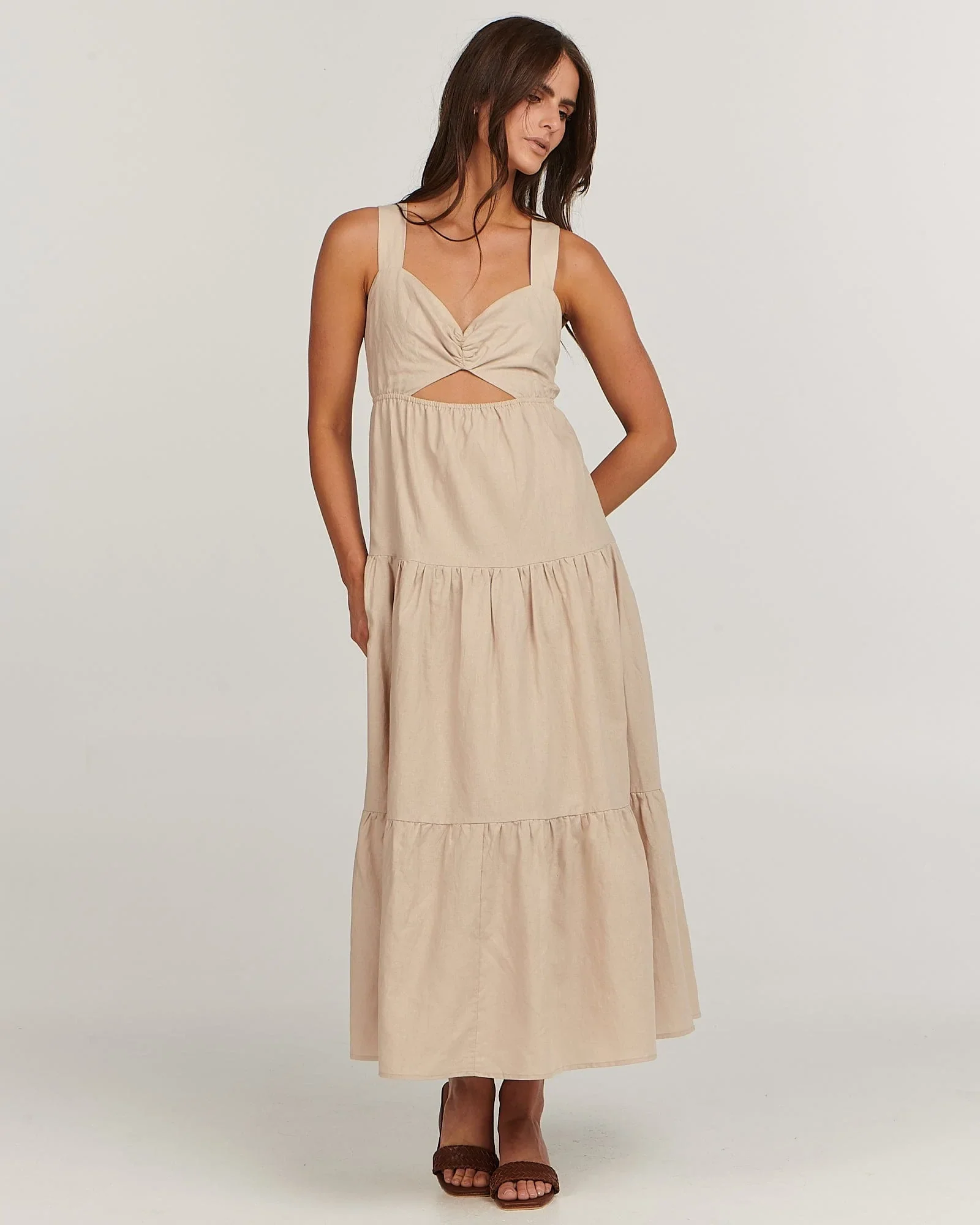 CHARLIE HOLIDAY - LILIAN MIDI DRESS (OAT) - Image 4