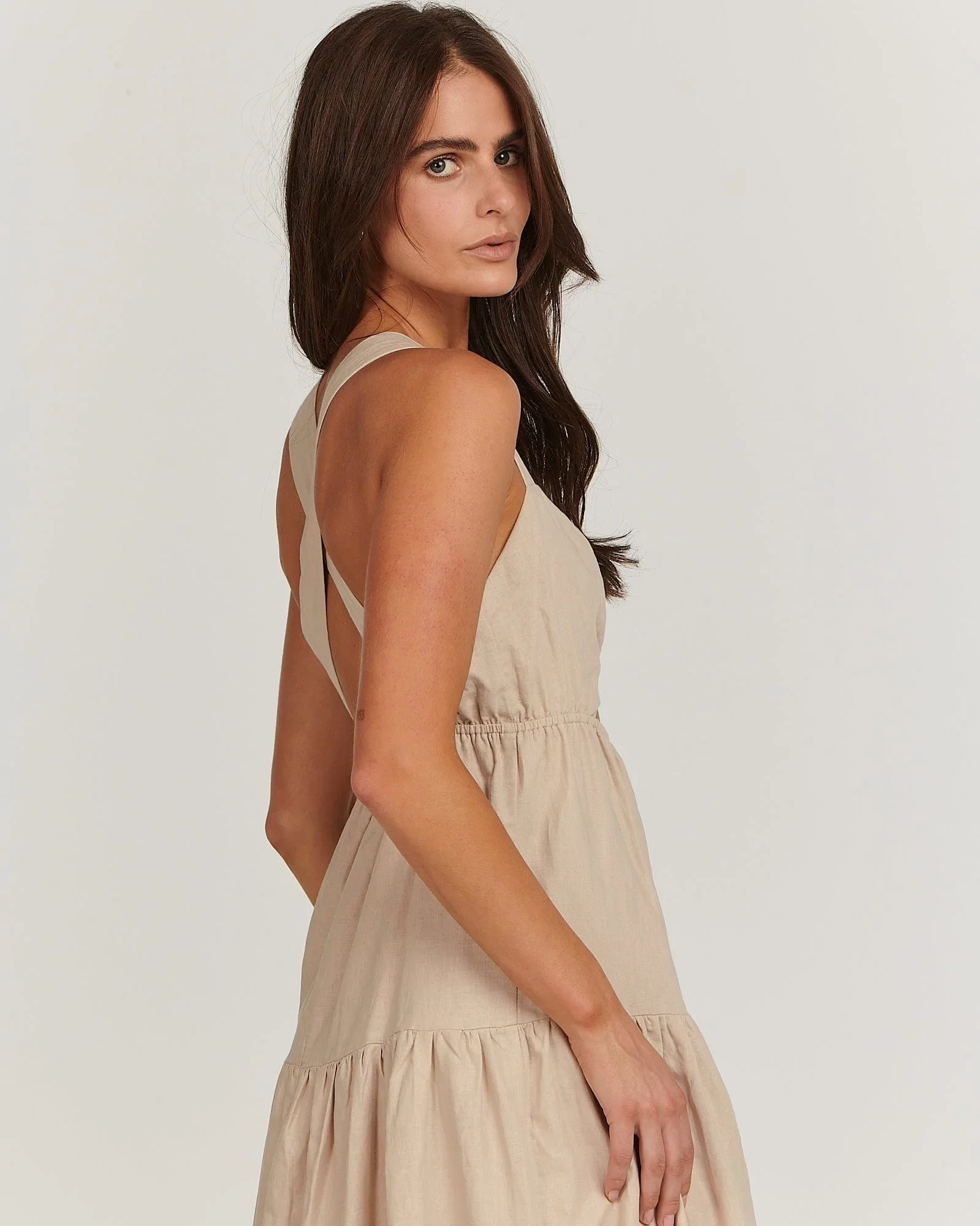 CHARLIE HOLIDAY - LILIAN MIDI DRESS (OAT) - Image 5