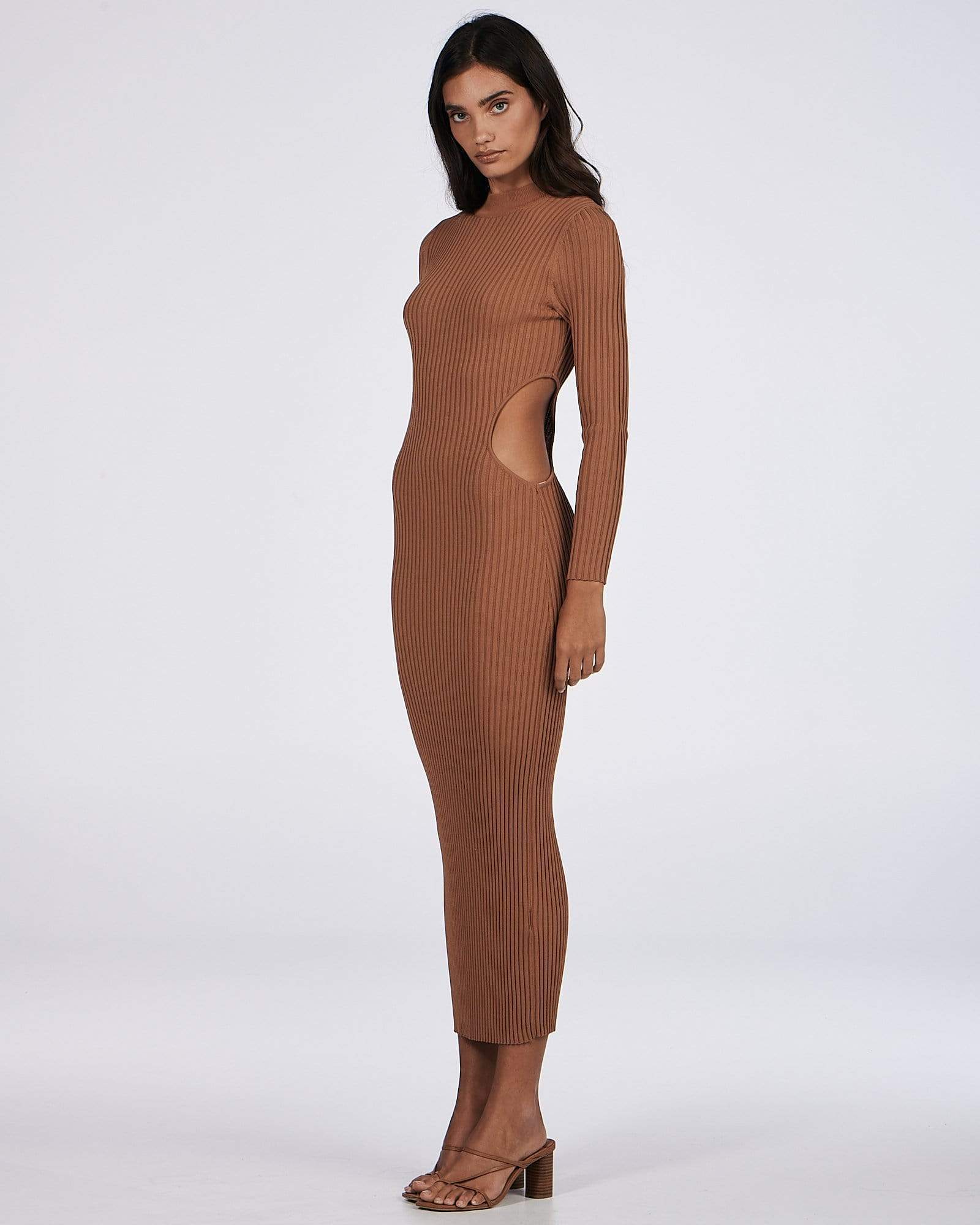 CHARLIE HOLIDAY - Violet Midi Dress (Chocolate) - Image 3