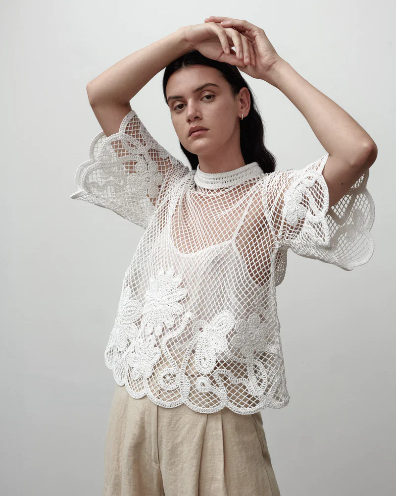 CLEA - AMAANI LACE TEE (WHITE) - Image 6