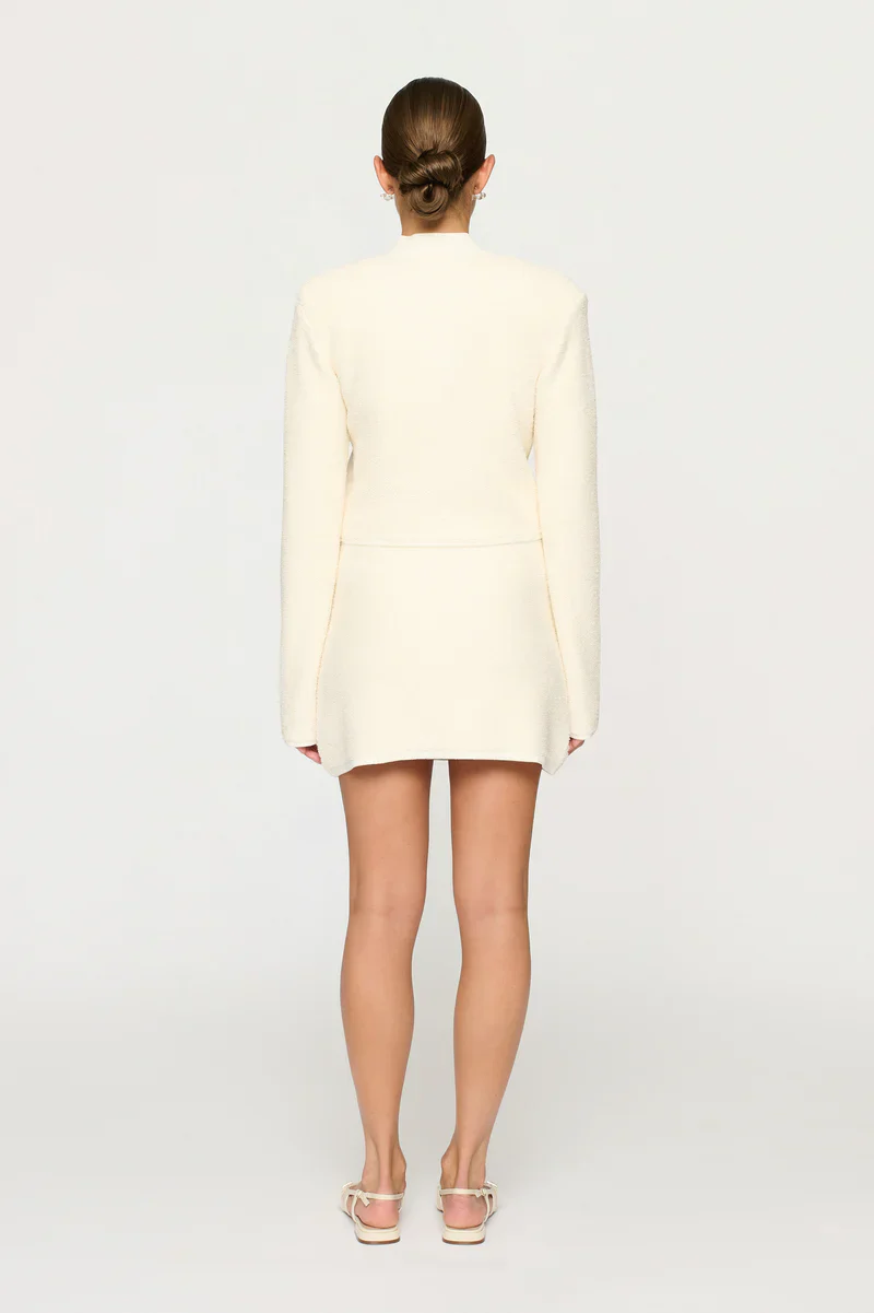 CLEA - CAELIA BOUCLE KNIT JACKET (OFF WHITE) - Image 3