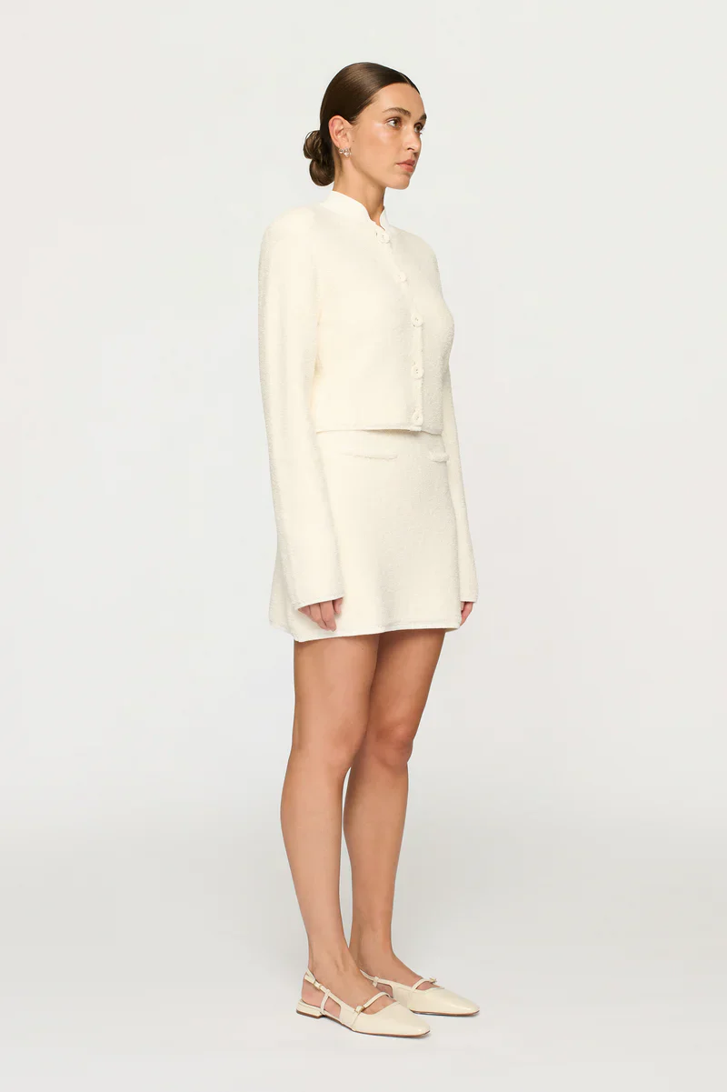 CLEA - CAELIA BOUCLE KNIT JACKET (OFF WHITE) - Image 4
