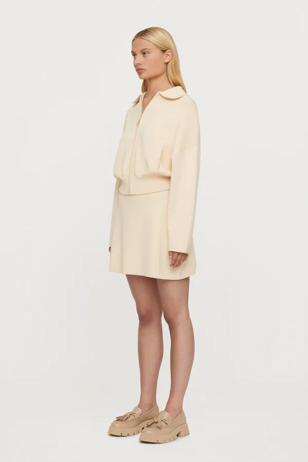 CLEA - Carlos Crepe Knit Bomber (Butter) - Image 3