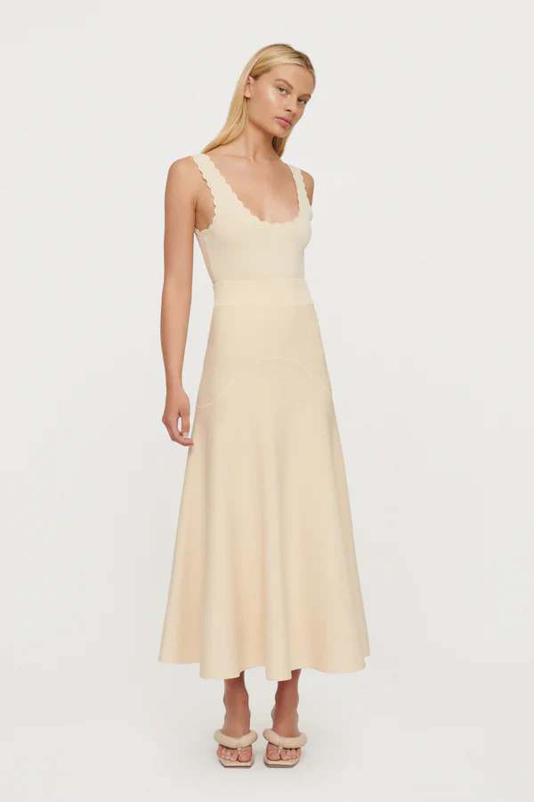 CLEA - Mara Yoke Knit Skirt (Butter) - Image 3