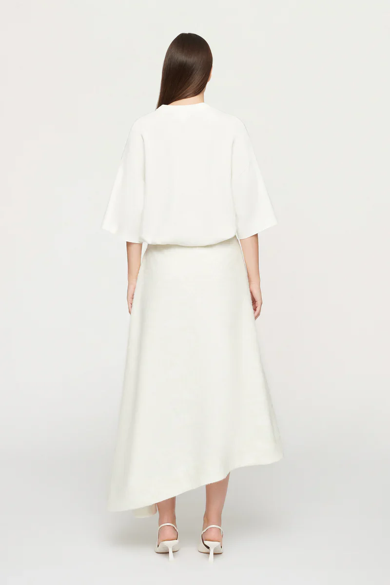 CLEA - RAFA ASYM SKIRT (CREAM JACQUARD) - Image 4