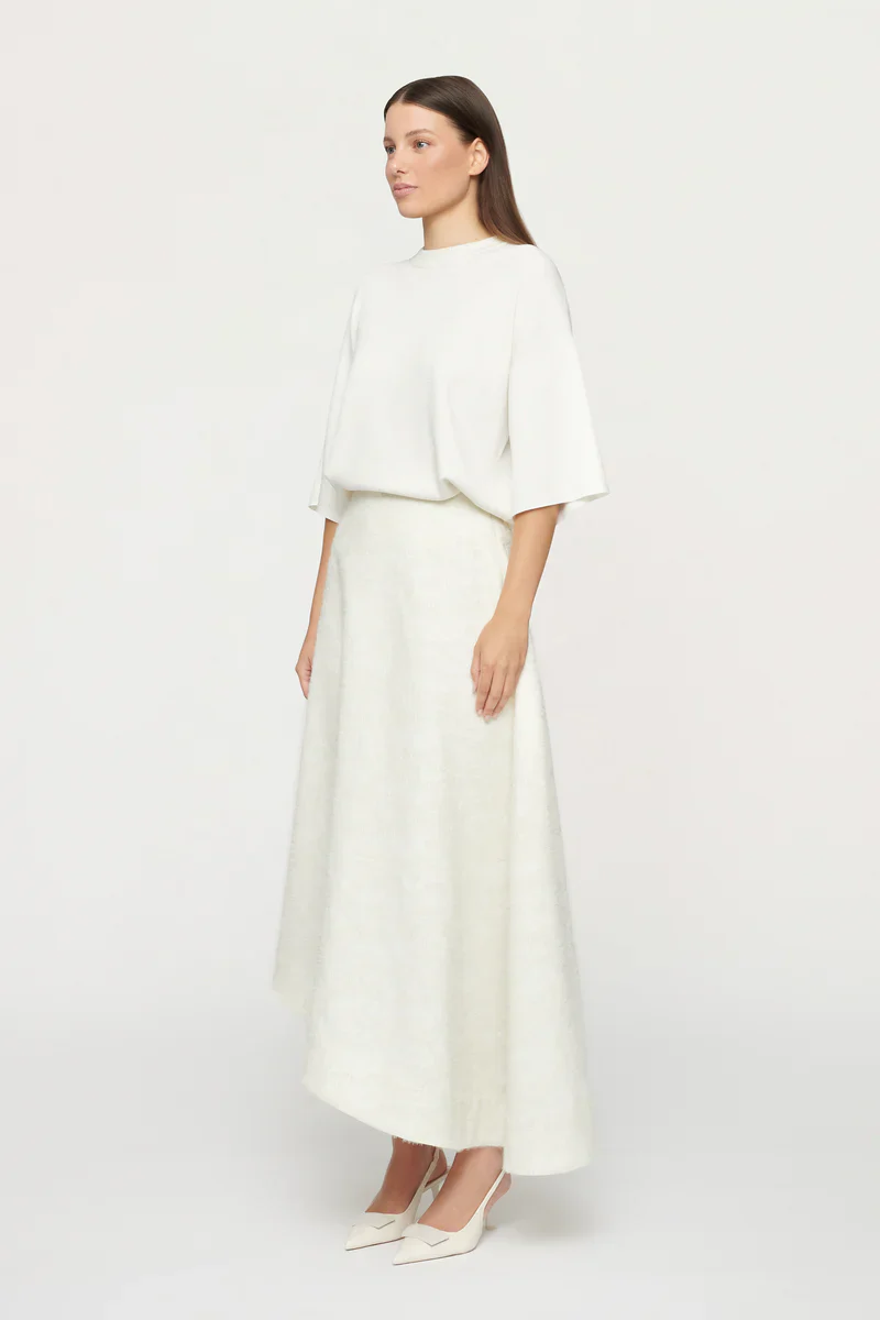 CLEA - RAFA ASYM SKIRT (CREAM JACQUARD) - Image 5