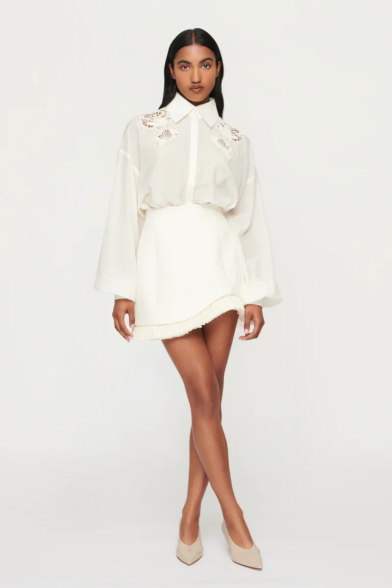CLEA - AINSLEY EMBROIDERED SHIRT (OFF-WHITE) - Image 3