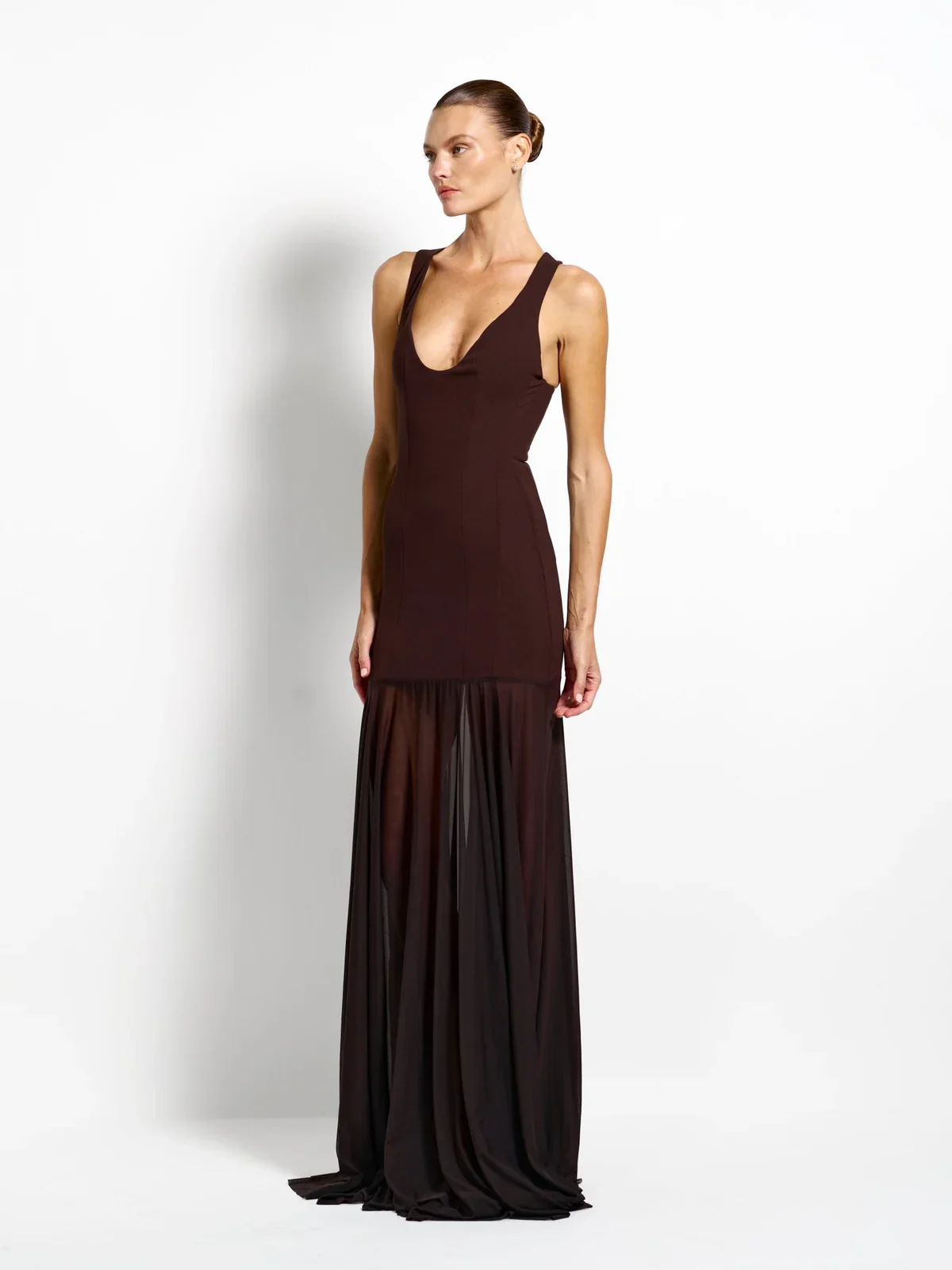 EFFIE KATS - ODESSA GOWN (COFFEE) - Image 3