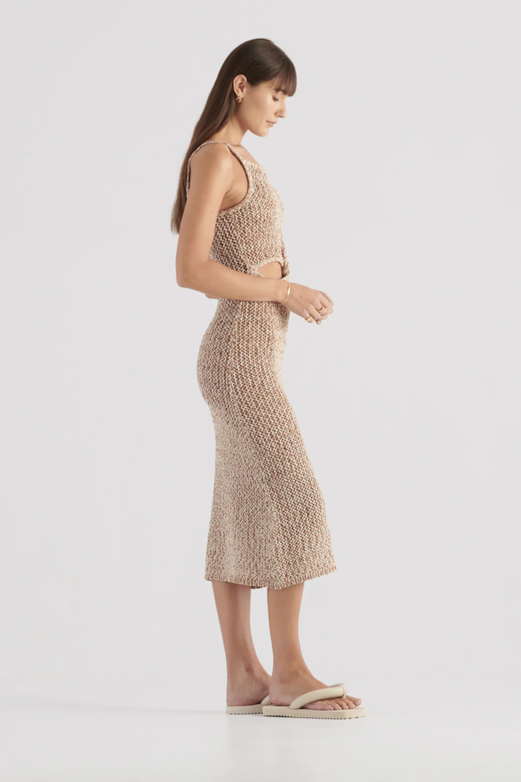 ELKA COLLECTIVE - Arizona Knit Dress (Tan Mix) - Image 4