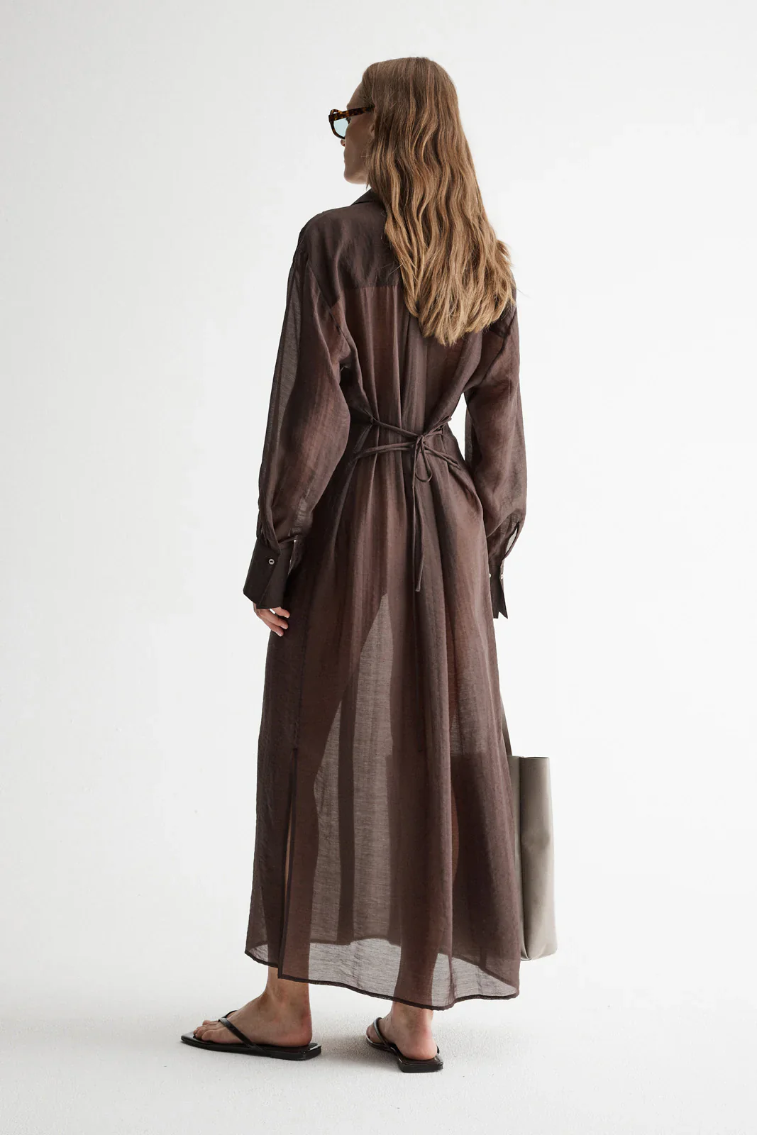 ELKA COLLECTIVE -  BODHI SHIRT DRESS (CHOCOLATE) - Image 2