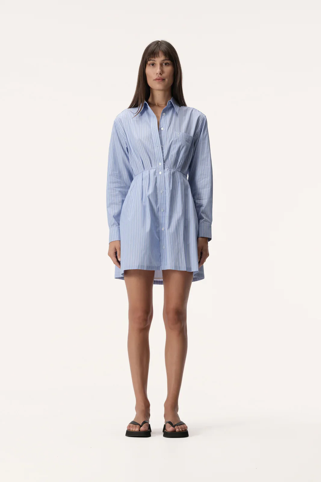 ELKA COLLECTIVE- CHARLOTTE DRESS (BLUE STRIPE) - Image 3