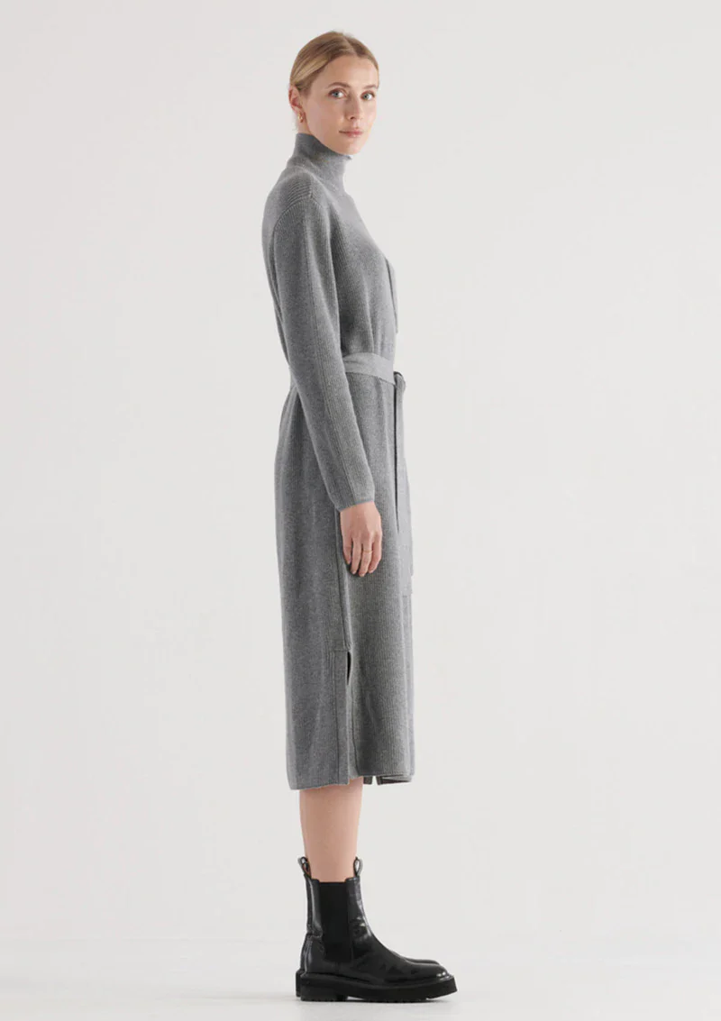 ELKA COLLECTIVE - Franklin Knit Dress (Charcoal Marle) - Image 3
