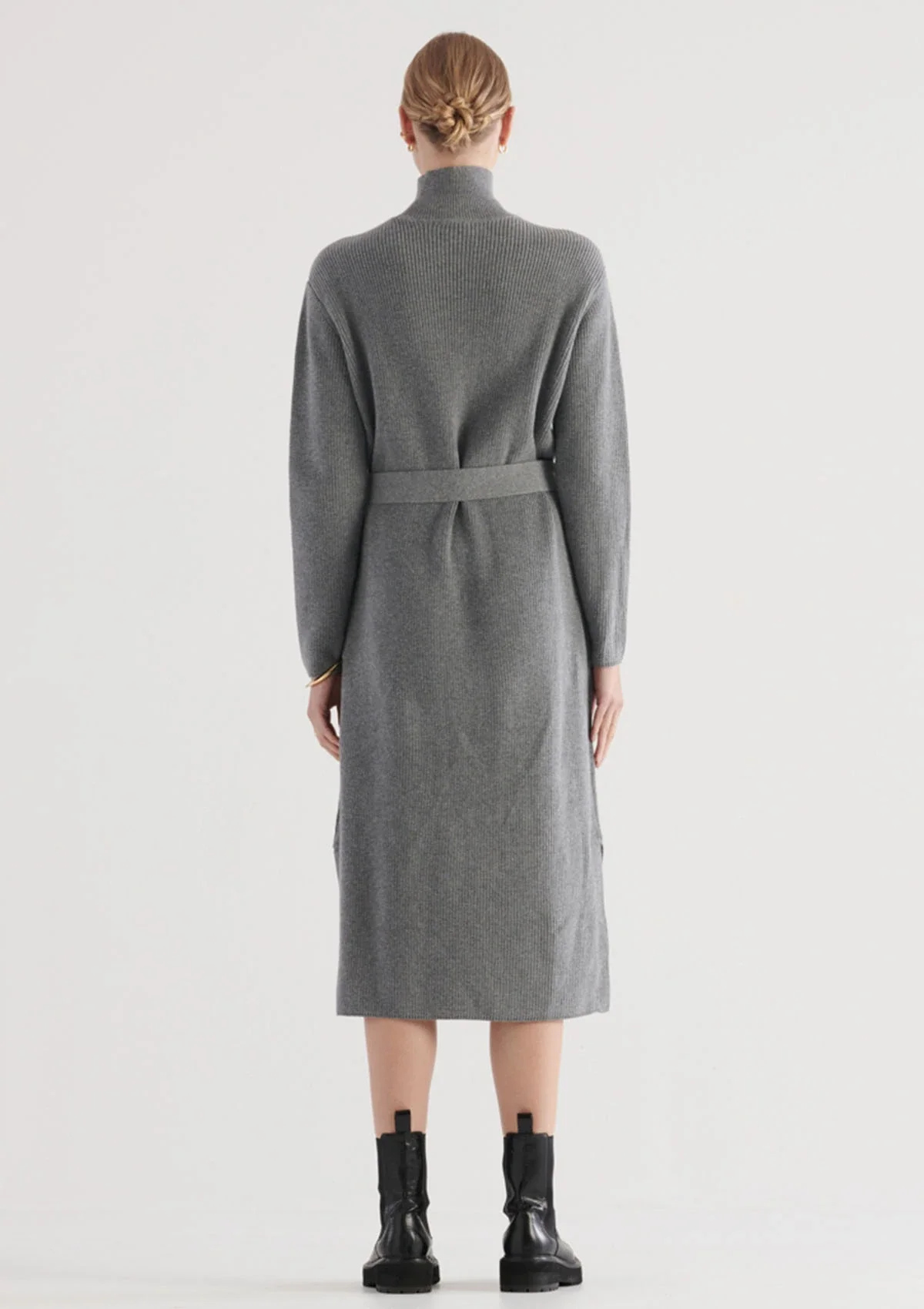 ELKA COLLECTIVE - Franklin Knit Dress (Charcoal Marle) - Image 4