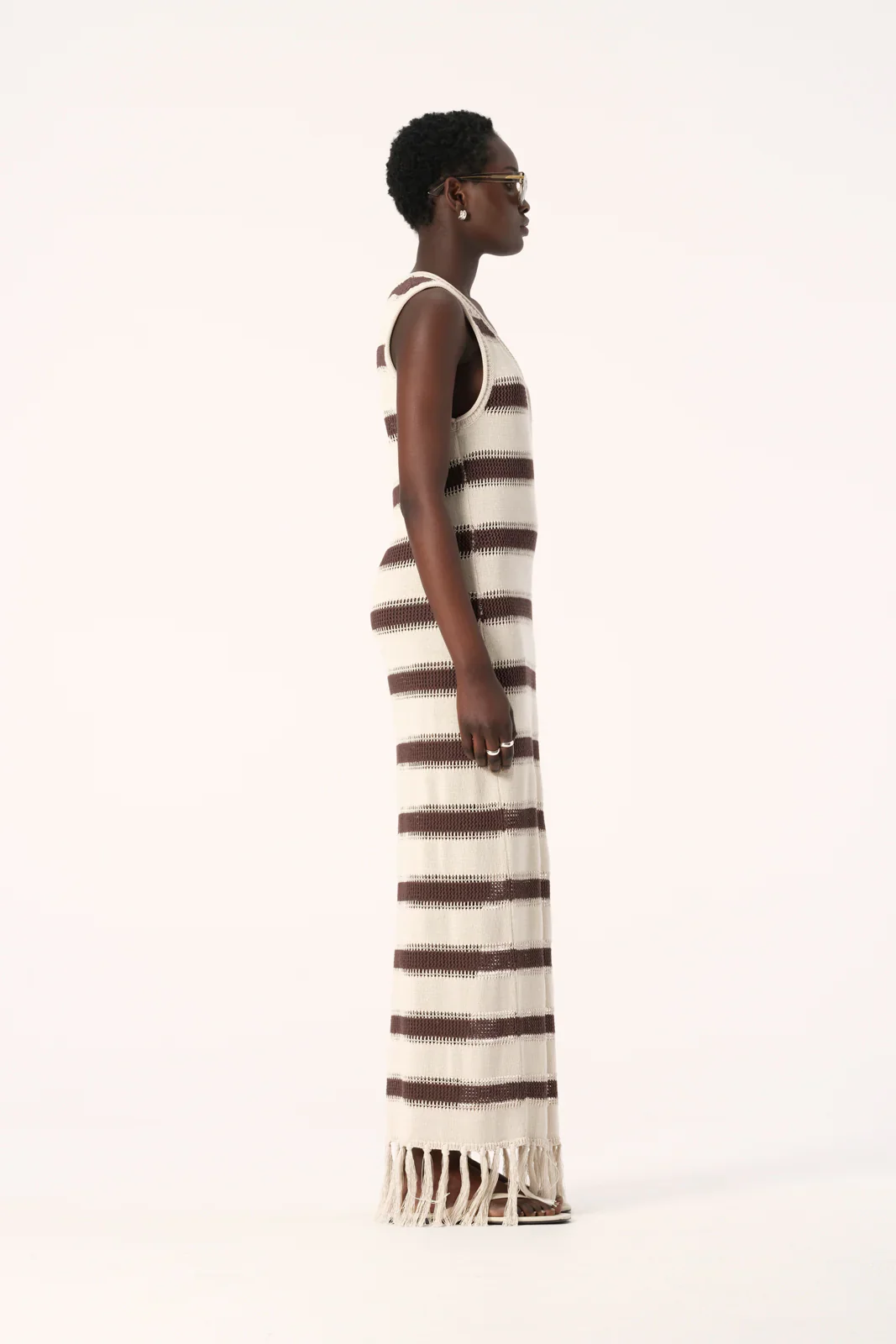 Elka Collective - Sintra Knit Dress (Chocolate Ecru) - Image 4